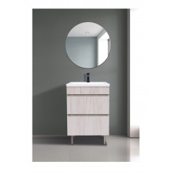 Νιπτήρας Μπάνιου Λευκός Πορσελάνης Tema SAF065 Ένθετος Επίπλου 65,5 × 45 × 20 cm Τετραγωνισμένος